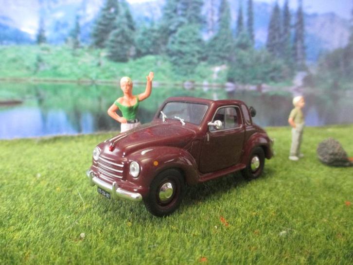 1:43 Fiat 500C Topolino - IXO, Hobby en Vrije tijd, Modelauto's | 1:43, Zo goed als nieuw, Auto, Overige merken, Ophalen of Verzenden