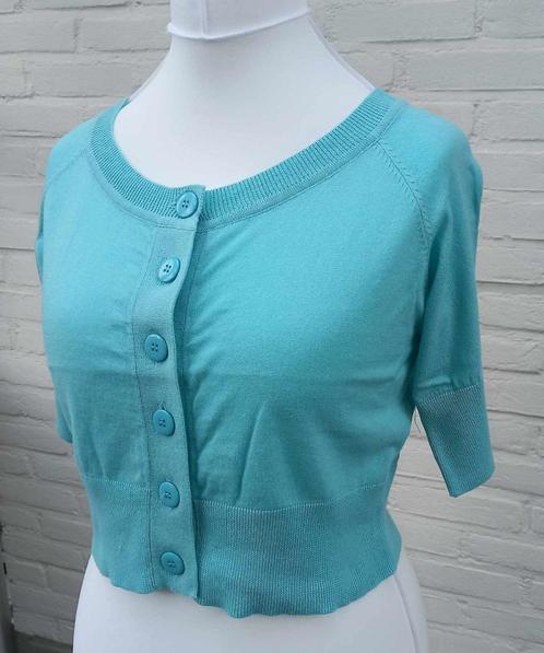 Banned cardigan Raven, turquoise, large, Kleding | Dames, Truien en Vesten, Nieuw, Maat 42/44 (L), Blauw, Ophalen of Verzenden