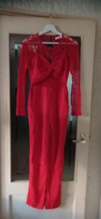 Mooie rode jumpsuit/broekpak met kant, Vintage., Ophalen of Verzenden, Zo goed als nieuw, Maat 36 (S), Alysson