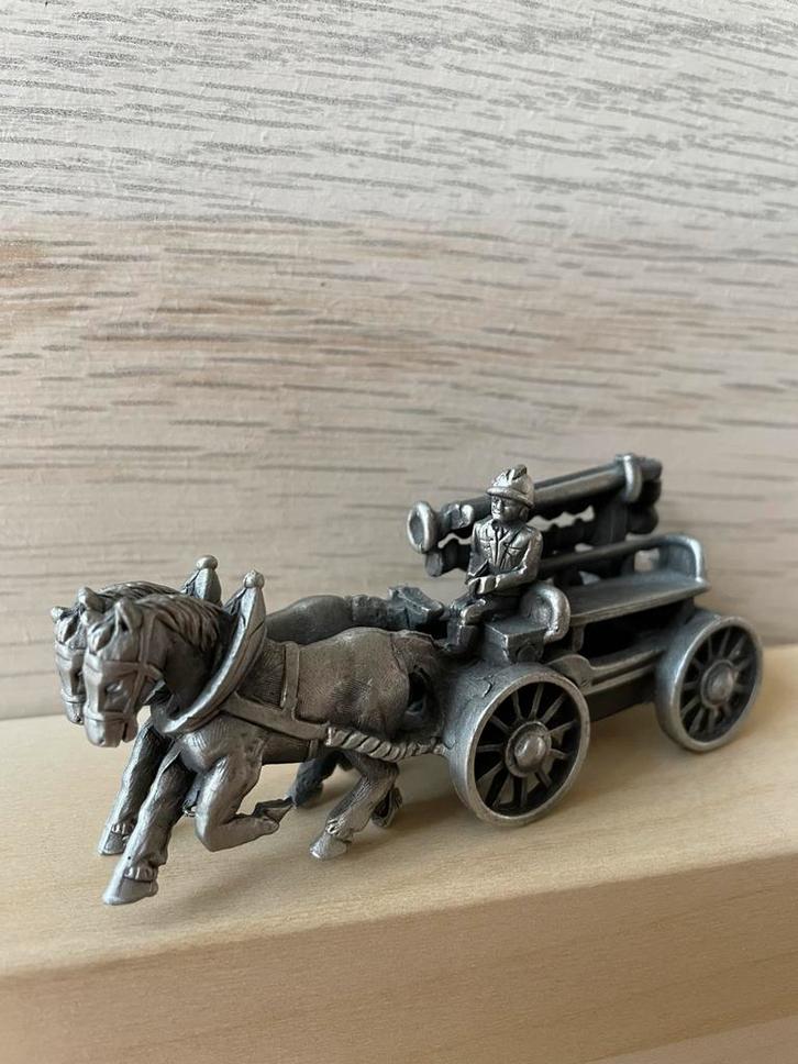 Tinnen miniatuur van oude brandweerwagen. Brandweer, Verzamelen, Beelden en Beeldjes, Zo goed als nieuw, Overige typen, Ophalen