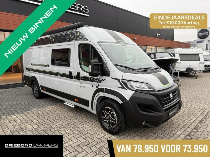 Chausson V690 Sport Line 9T-Automaat Hefbed 2X Airco Zonnepa, Caravans en Kamperen, Campers, Bedrijf, tot en met 3, Buscamper of Camperbus