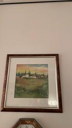 Schilderij Toscaans Landschap, Antiek en Kunst, Ophalen of Verzenden