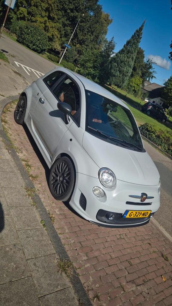 Fiat 500 1.4 t jet Abarth 2016 Grijs, Auto's, Fiat, Particulier, Benzine, F, Hatchback, Automaat, Geïmporteerd, Zilver of Grijs