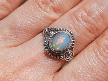Vanoli 925 zilver ring Ethiopische opaal maat 18 18,75 beschikbaar voor biedingen