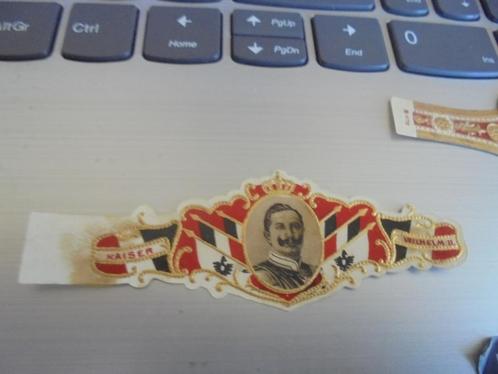 Oude sigarenband portret Kaiser Wilhelm II., Verzamelen, Rookartikelen, Aanstekers en Luciferdoosjes, Zo goed als nieuw, Sigarenbandjes