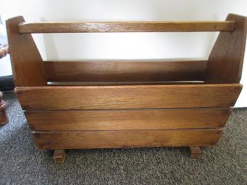 vintage houten lectuurbak    45 x 15 x 33 cm beschikbaar voor biedingen