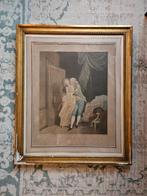 Antieke Brocante Franse Prent - La Douce Resistance Boudoir, Ophalen