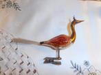 oude kerst vogel een pauw van glas ., Ophalen of Verzenden, Gebruikt