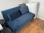 Slaapbank 2 zits, Huis en Inrichting, Ophalen, Blauw, Tweepersoons, Zo goed als nieuw