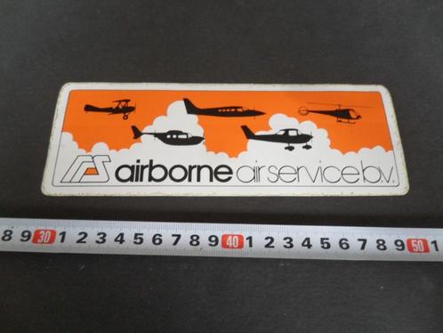 sticker AS  airborne air service bv  EHHV  Hilversum, Verzamelen, Stickers, Zo goed als nieuw, Bedrijf of Vereniging, Ophalen