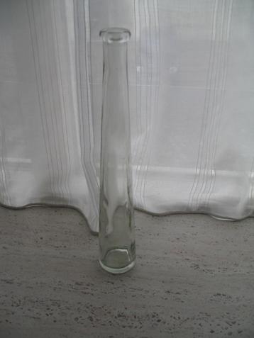 Hoge smalle Glazen Vaas ( rond) Vintage beschikbaar voor biedingen