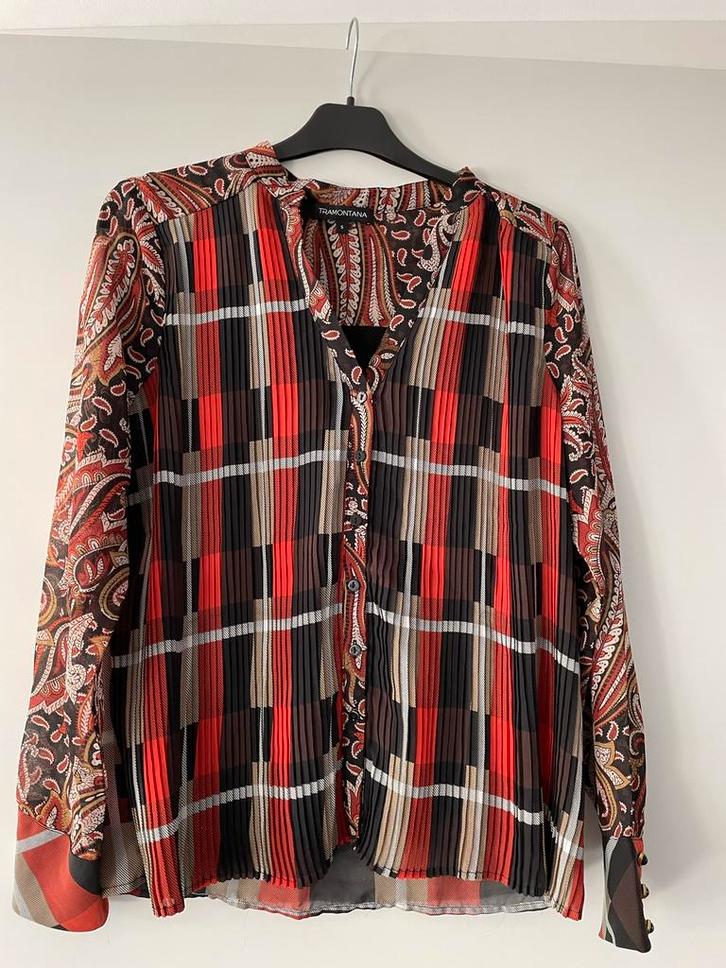 Blouse / tuniek Tramontana maat M nieuw oranje/bruin/ rood, Kleding | Dames, Blouses en Tunieken, Zo goed als nieuw, Maat 38/40 (M)