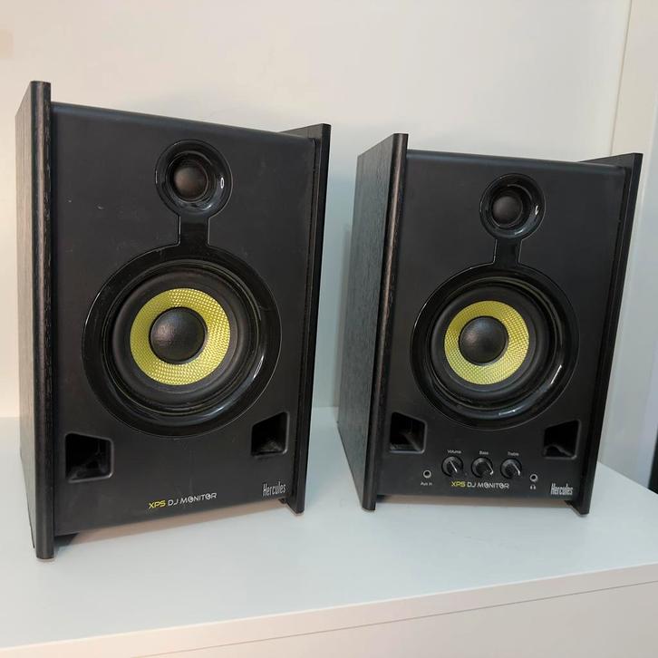 Hercules XPS 2.0 80 Krachtige monitors met studiokarakter!, Audio, Tv en Foto, Luidsprekers, Zo goed als nieuw, Front, Rear of Stereo speakers