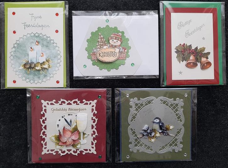 Setje 3D Kerst Wenskaarten, Ophalen In Gemert, Hobby en Vrije tijd, Kaarten | Zelfgemaakt, Nieuw, Overige thema's, Ophalen of Verzenden