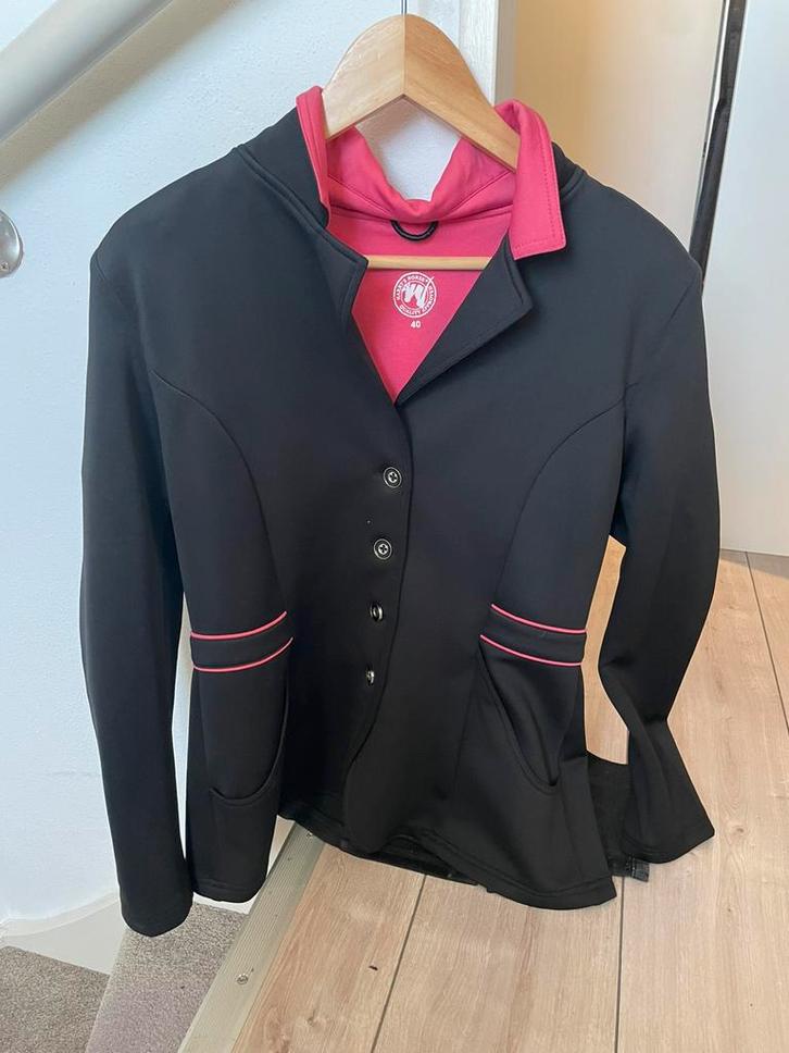 Harrys horse wedstrijd jas roze maat 40, Dieren en Toebehoren, Paardrijkleding, Zo goed als nieuw, Bovenkleding, Dressuur, Ophalen of Verzenden
