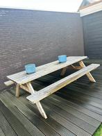 Houten Picknicktafel, Tuin en Terras, Picknicktafels, Ophalen of Verzenden, Gebruikt, Rechthoekig, Hout