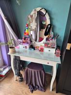 HEMNES Toilettafel met spiegel en lampjes, Huis en Inrichting, Tafels | Kaptafels, Ophalen, Gebruikt, Minder dan 100 cm