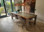 Mexicaanse sloophouten eettafel van FLOW, Huis en Inrichting, Tafels | Eettafels, Ophalen, Gebruikt, 100 tot 150 cm, 200 cm of meer