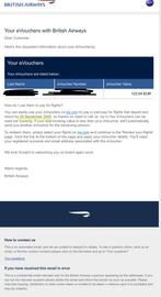 Evoucher British airways, Eén persoon, Cadeaubon, Overige typen