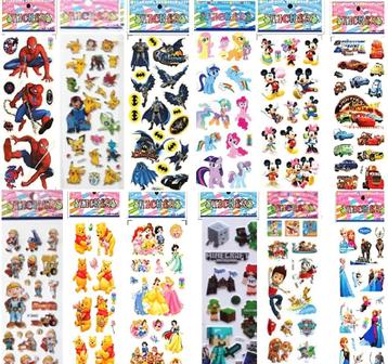 STICKERS Minecraft Frozen Pokemon Spiderman Mickey..