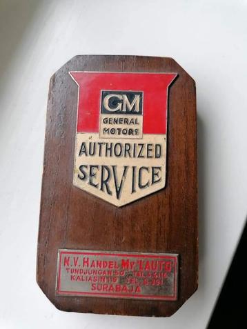 General Motors pre-war presse de papier, emaille plaat, indo beschikbaar voor biedingen