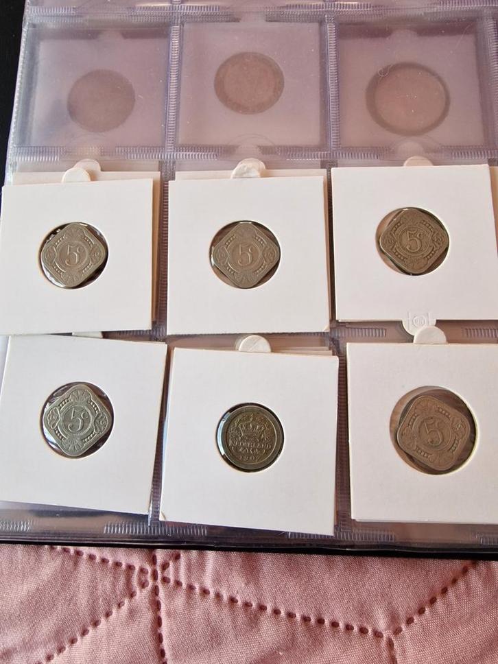 5 centen Wilhelmina.Verschillende jaartallen en kwaliteiten., Postzegels en Munten, Munten | Nederland, Setje, 5 cent, Koningin Wilhelmina
