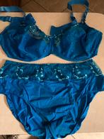 Lingerie setje prima donna bh 95 E . Slip maat 46, Ophalen of Verzenden, Blauw, Setje