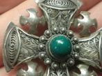 Jeruzalem kruis zilver, Ophalen of Verzenden, Zo goed als nieuw, Sieraad