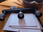 Industriële lamp met 3 spots inclusief, Ophalen of Verzenden, Zo goed als nieuw, Metaal, Minder dan 50 cm