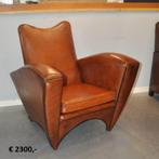 Art Deco schapenleren fauteuils, Huis en Inrichting, Fauteuils, Ophalen, Zo goed als nieuw, 75 tot 100 cm, Leer