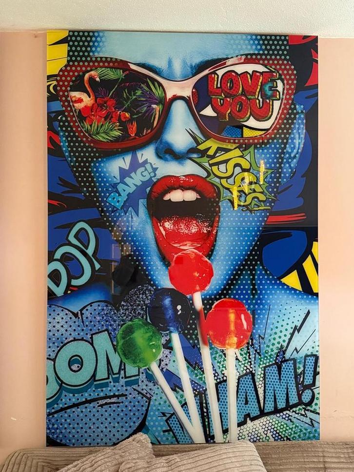 Cobra Pop Art Schilderij, Antiek en Kunst, Kunst | Schilderijen | Modern, Ophalen