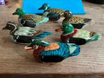 Houten eenden vintage servetringen (6 x), Ophalen of Verzenden, Zo goed als nieuw