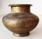 Antieke Oosterse Bronzen Vaas - India 19e/20e eeuw, Antiek en Kunst, Antiek | Koper en Brons, Ophalen of Verzenden