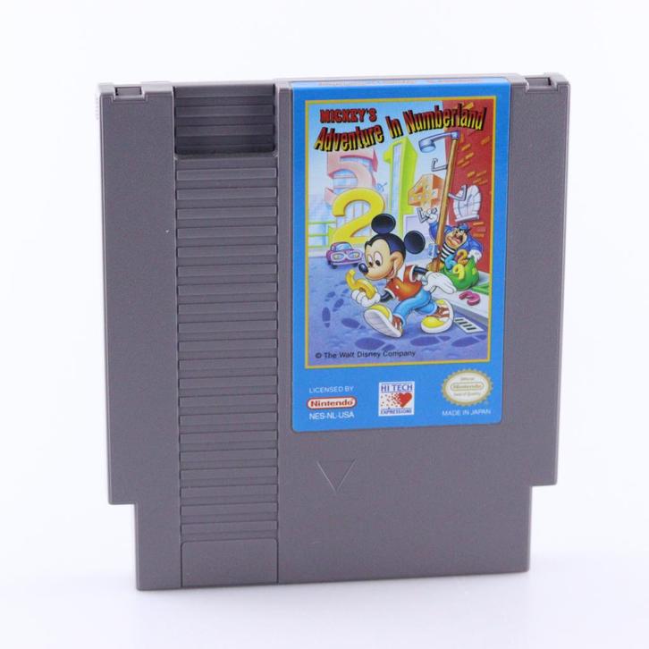 Nintendo Nes Game: Mickey's Adventures in Numberland, Spelcomputers en Games, Games | Nintendo NES, Zo goed als nieuw