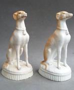 Om1875 Twee stuks Porselein Hazewind Hond Windhond Greyhound, Antiek en Kunst, Antiek | Porselein, Ophalen of Verzenden