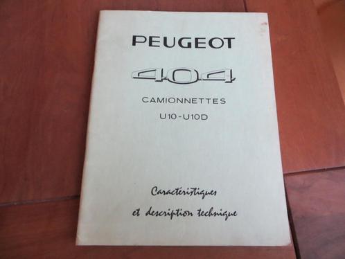 Peugeot 404 Pick-up 1967 eigenschappen en techniek, Auto diversen, Handleidingen en Instructieboekjes, Verzenden
