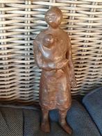 Bronzen beeld van moeder met kind, Antiek en Kunst, Ophalen of Verzenden