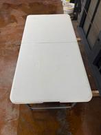 Witte kunststof camping tafel - Opklapbaar, Ophalen, Kunststof, Gebruikt, 100 tot 150 cm