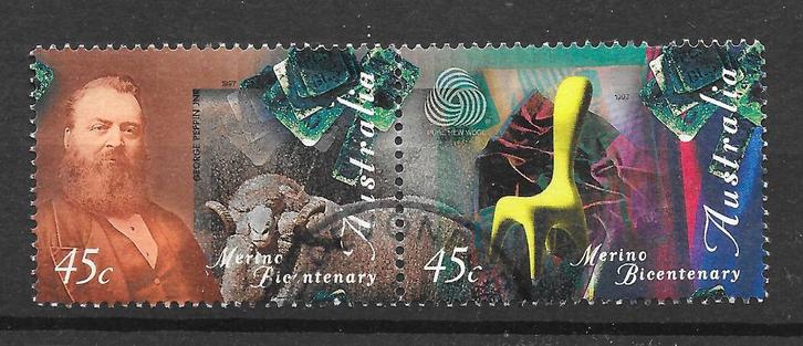 AUSTRALIE 1997, mi 1653/54 Merino Schaap gestempeld, Postzegels en Munten, Postzegels | Oceanië, Gestempeld, Ophalen of Verzenden