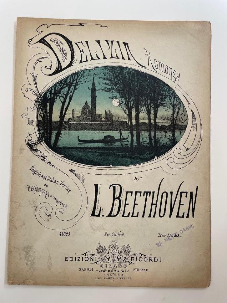 oude bladmuziek, Italie ca. 1900, Delizia Romanza, Muziek en Instrumenten, Bladmuziek, Gebruikt, Artiest of Componist, Klassiek