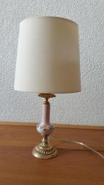 Vintage lampje porselein/messing, Huis en Inrichting, Lampen | Tafellampen, Minder dan 50 cm, Overige materialen, Gebruikt, Ophalen of Verzenden