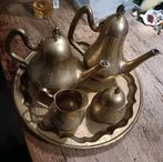 EPNS dienblad, koffiepot, theepot, suikerpot en melkkan, Ophalen of Verzenden