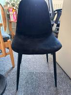 Stoffen stoel zwart x4, Huis en Inrichting, Stoelen, Ophalen, Gebruikt, Zwart, Vier