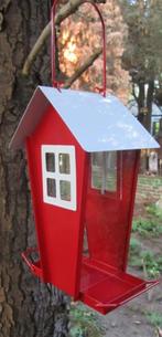 OPRUIMING - METALEN VOGEL VOER HUISJE - VAN 22,50 NU 12,50, Tuin en Terras, Tuinwanddecoratie, Ophalen of Verzenden, Nieuw