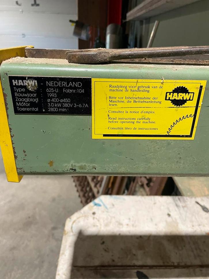 Harwi 625-U Afkortzaag - Professioneel, Doe-het-zelf en Verbouw, Gereedschap | Zaagmachines, Gebruikt, Afkortzaag, 1200 watt of meer