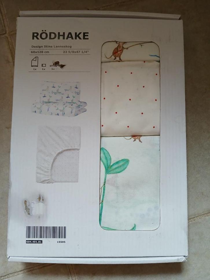 Dekbedovertrek - kussensloop - hoeslaken van IKEA Rödhake, Kinderen en Baby's, Kinderkamer | Beddengoed, Nieuw, Dekbedovertrek