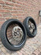 Velgen set 17 inch Derbi senda xtreme hoogglans zwart, Ophalen of Verzenden