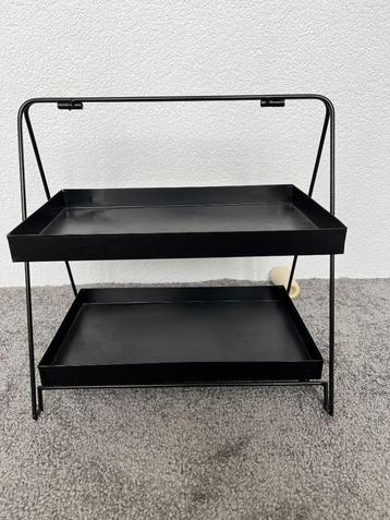 Zwarte etagère – 2 laags beschikbaar voor biedingen