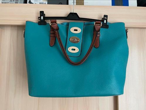 Grote 2 in 1 shopper strand tas handtas turquoise aqua groen, Sieraden, Tassen en Uiterlijk, Tassen | Damestassen, Zo goed als nieuw