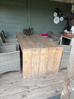 Robuuste houten tuintafel, Huis en Inrichting, Tafels | Eettafels, Ophalen, Gebruikt, 200 cm of meer, 50 tot 100 cm